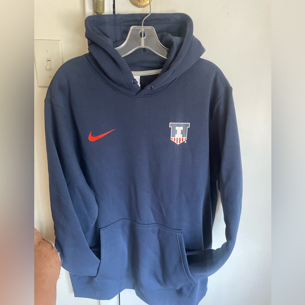 Nike Illinois Fighting Illini Hoodie with Orange Logo